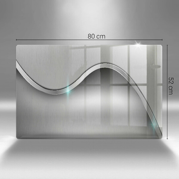 Kalené sklo za sporák Kovová abstrakcia