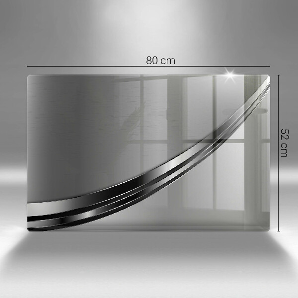 Kalené sklo za sporák Kovová abstrakcia