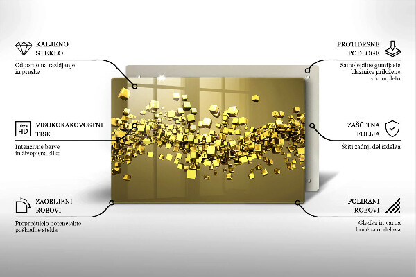 Sklo za varnú dosku Abstraktná 3D geometria