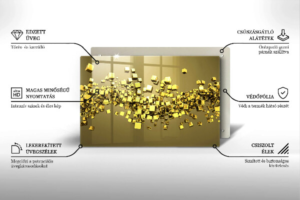 Sklo za varnú dosku Abstraktná 3D geometria