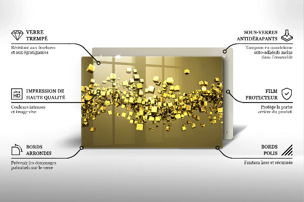Sklo za varnú dosku Abstraktná 3D geometria