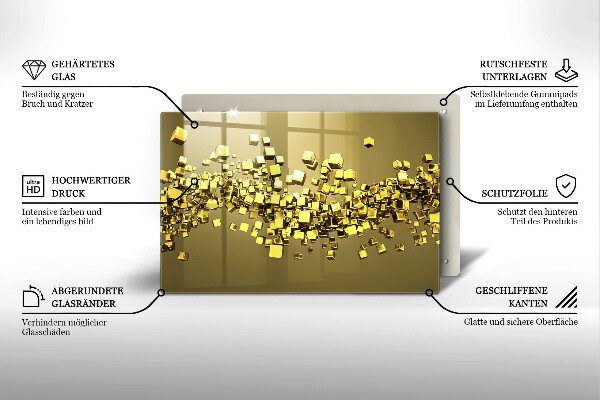Sklo za varnú dosku Abstraktná 3D geometria