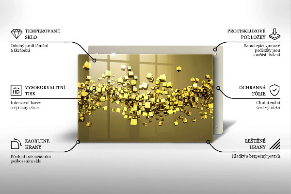Sklo za varnú dosku Abstraktná 3D geometria