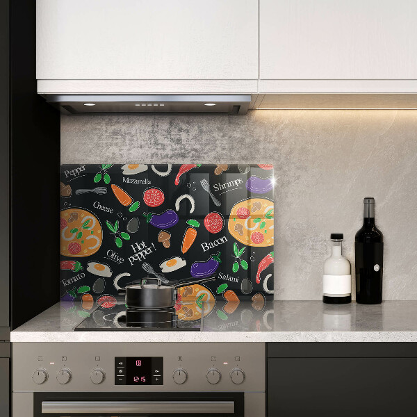 Sklo za varnú dosku Jedlo ilustrácie