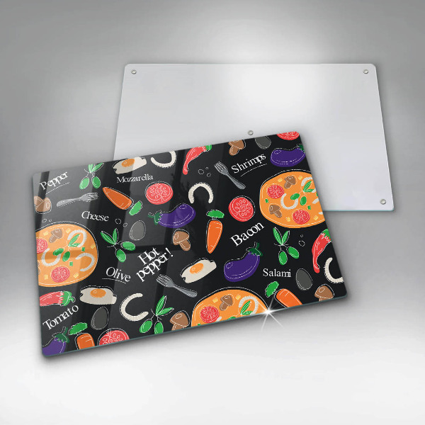 Sklo za varnú dosku Jedlo ilustrácie