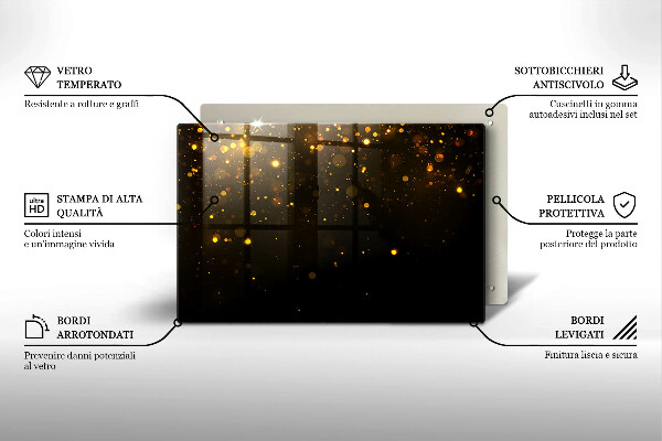Krycia doska na sporák Zlaté trblietky