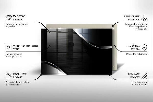 Sklo za varnú dosku Kovová abstrakcia