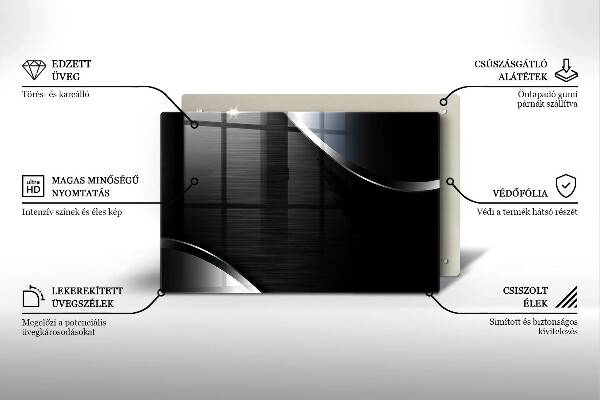 Sklo za varnú dosku Kovová abstrakcia