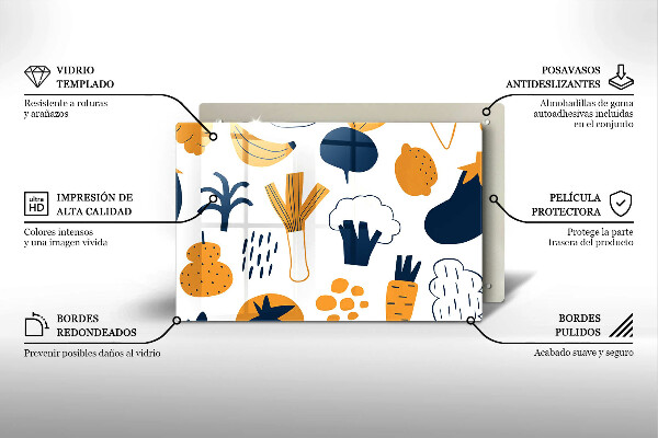 Sklo za varnú dosku Jedlo ilustrácie