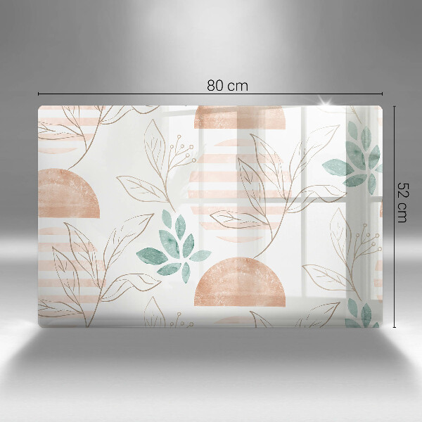 Sklo za varnú dosku Vzor boho listov