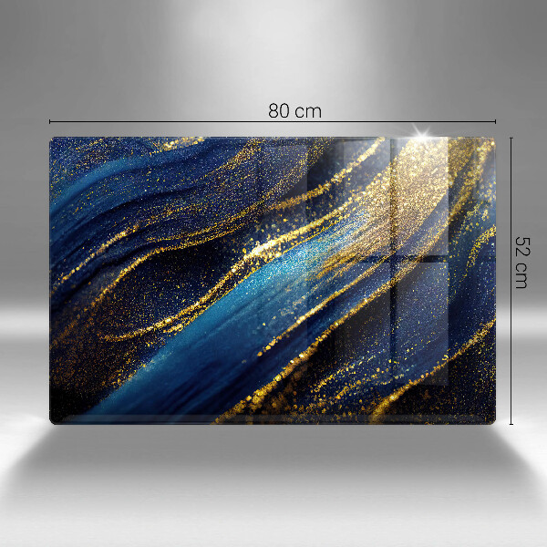 Krycia doska na sporák Námornícka modrá abstrakcia