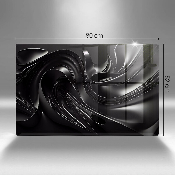 Krycia doska na sporák Abstraktná čierna hmota