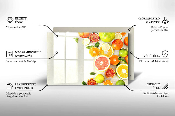 Krycia doska na sporák Citrusové ovocie