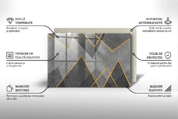 Krycia doska na sporák Ostré tvary