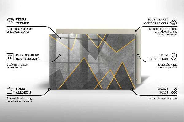Krycia doska na sporák Ostré tvary