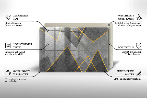 Krycia doska na sporák Ostré tvary