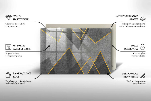 Krycia doska na sporák Ostré tvary