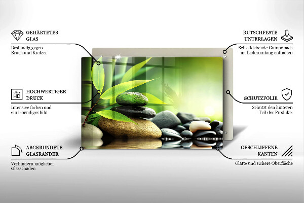 Krycia doska na sporák Zen bambusové kamene