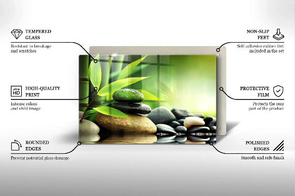 Krycia doska na sporák Zen bambusové kamene