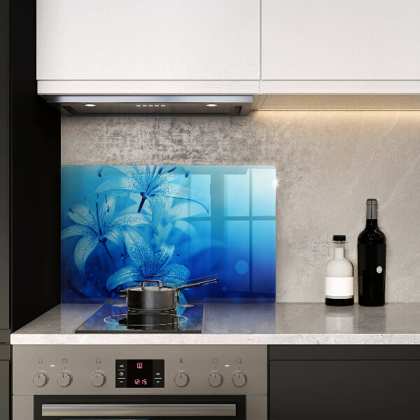 Krycia doska na sporák Modré kvety