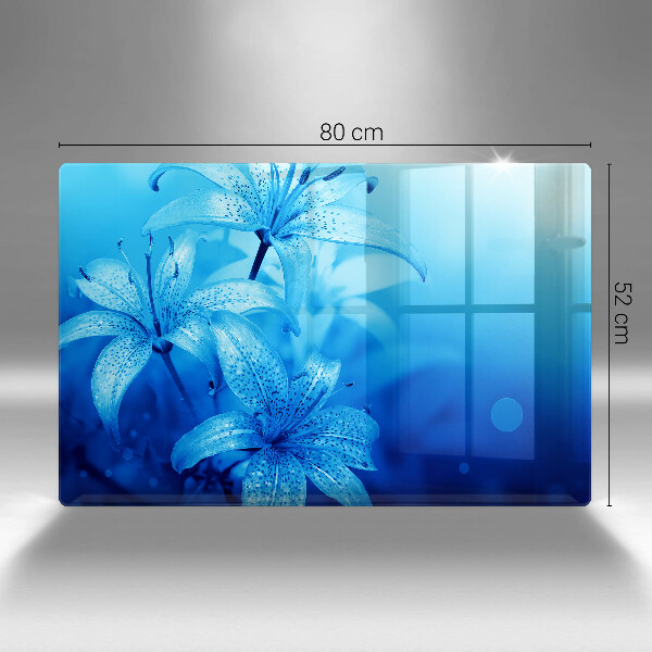 Krycia doska na sporák Modré kvety