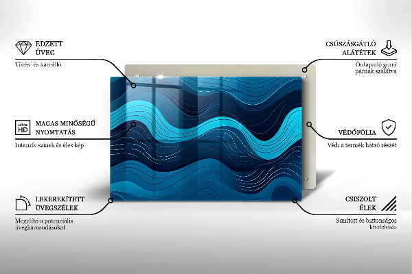 Krycia doska na sporák Abstraktné vlny