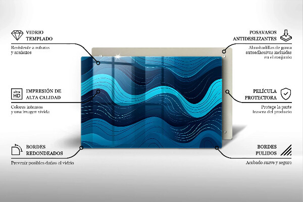 Krycia doska na sporák Abstraktné vlny