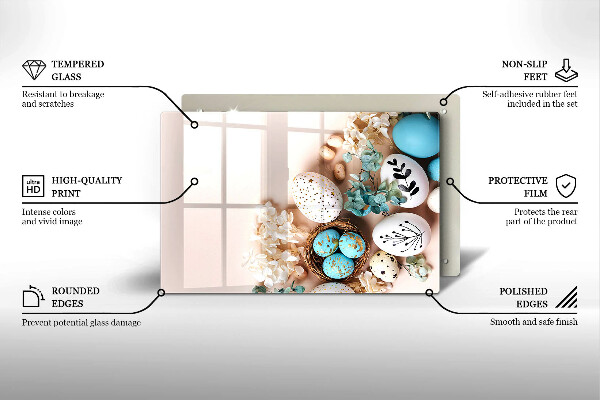 Krycia doska na sporák Veľkonočné ozdoby