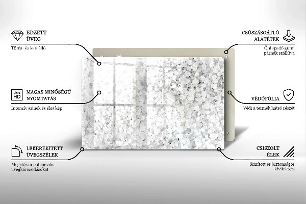 Sklo za varnú dosku Kryštály soli