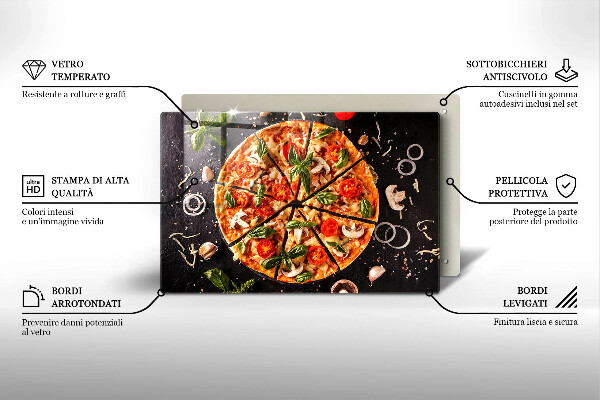Sklo za varnú dosku Pizza s hubami
