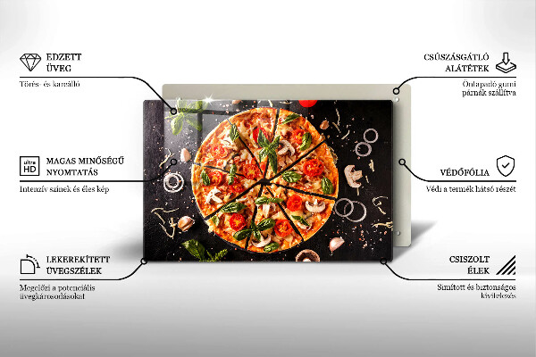 Sklo za varnú dosku Pizza s hubami