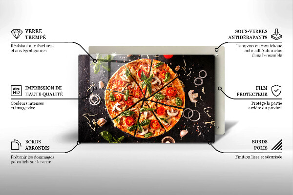 Sklo za varnú dosku Pizza s hubami