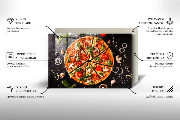 Sklo za varnú dosku Pizza s hubami