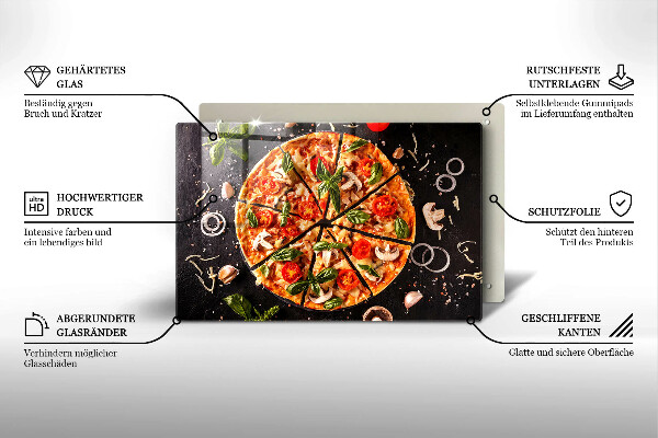 Sklo za varnú dosku Pizza s hubami