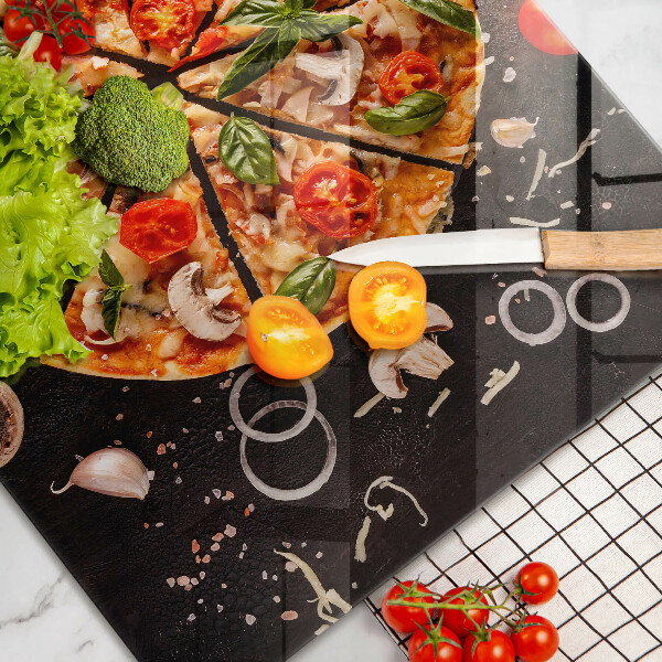 Sklo za varnú dosku Pizza s hubami