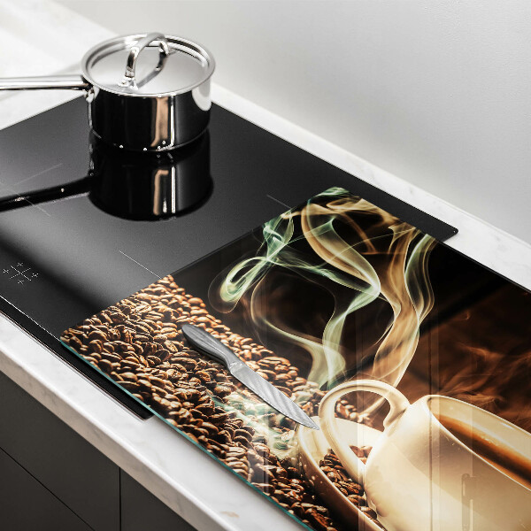 Sklo za varnú dosku Šálka a kávové zrná