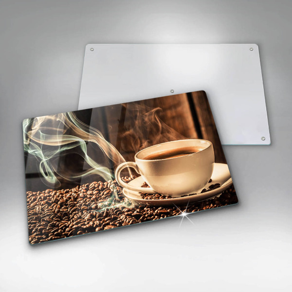 Sklo za varnú dosku Šálka a kávové zrná