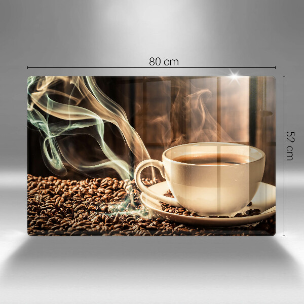 Sklo za varnú dosku Šálka a kávové zrná