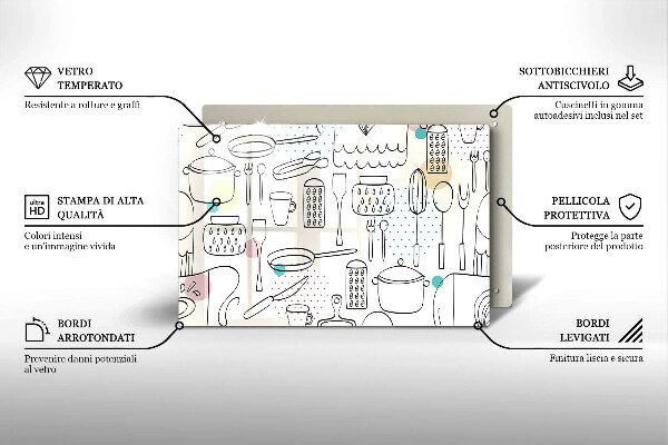 Sklenený kryt za sporák Kuchynské doplnky