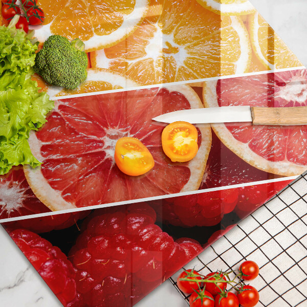 Sklenený kryt za sporák Farebné ovocie