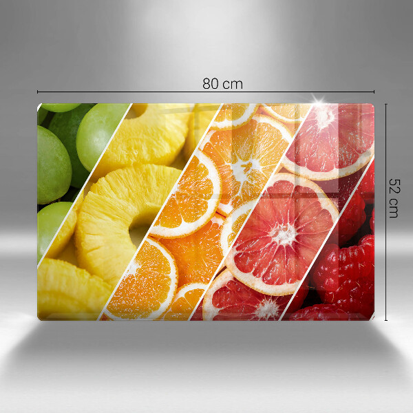 Sklenený kryt za sporák Farebné ovocie