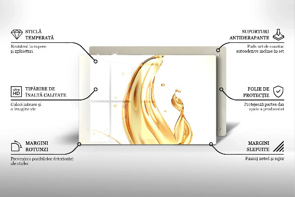 Sklenený kryt za sporák olivový olej