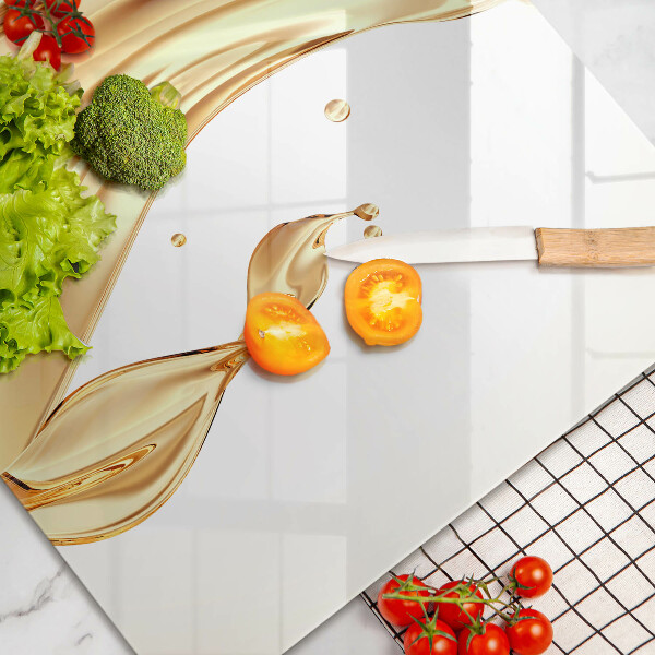 Sklenený kryt za sporák olivový olej