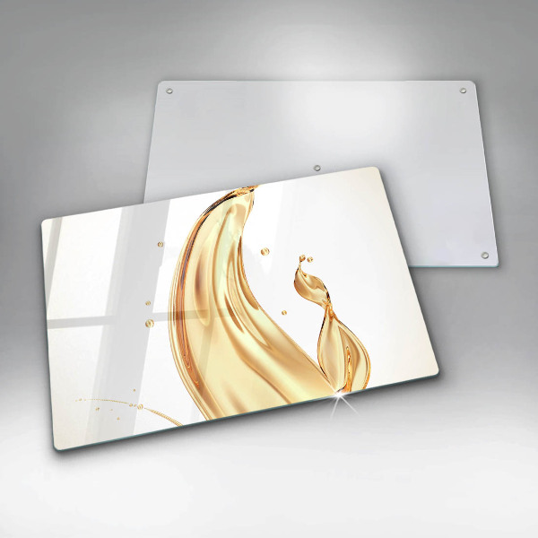 Sklenený kryt za sporák olivový olej