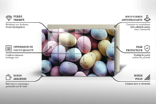 Tvrdené sklo za varnú dosku veľkonočné vajíčka