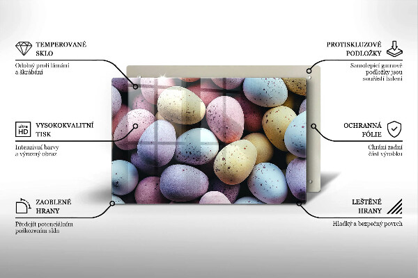 Tvrdené sklo za varnú dosku veľkonočné vajíčka