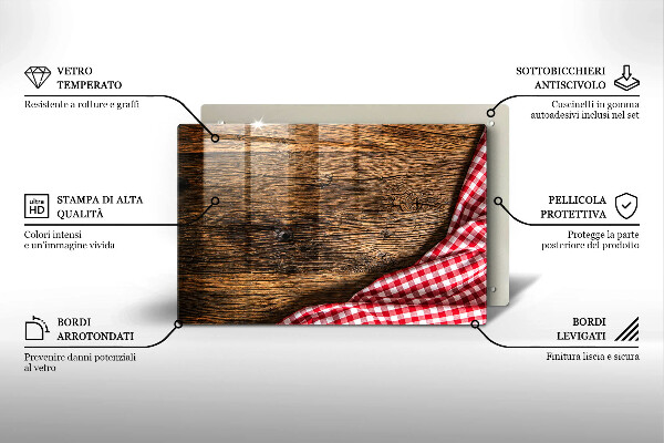 Tvrdené sklo za varnú dosku Drevený stôl