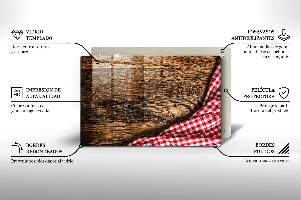 Tvrdené sklo za varnú dosku Drevený stôl