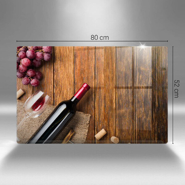 Tvrdené sklo za varnú dosku Fľaša červeného vína