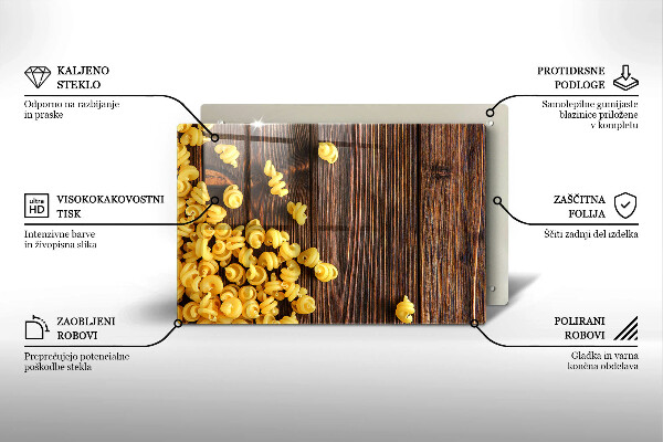 Tvrdené sklo za varnú dosku Cestoviny na stole